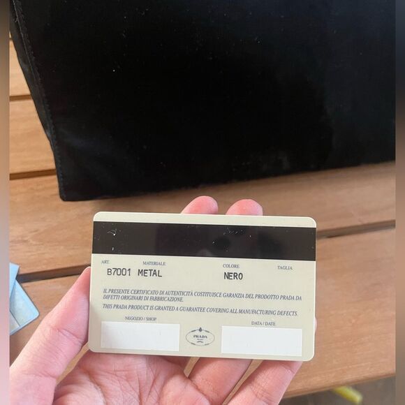 PRADA Tessuto Metal nylon Handle Bag with authenticity cards and paperwork - Picture 7 of 12